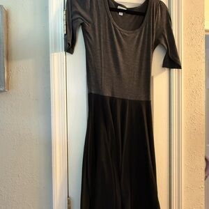 LuLaRoe Gray/Black Nicole Dress